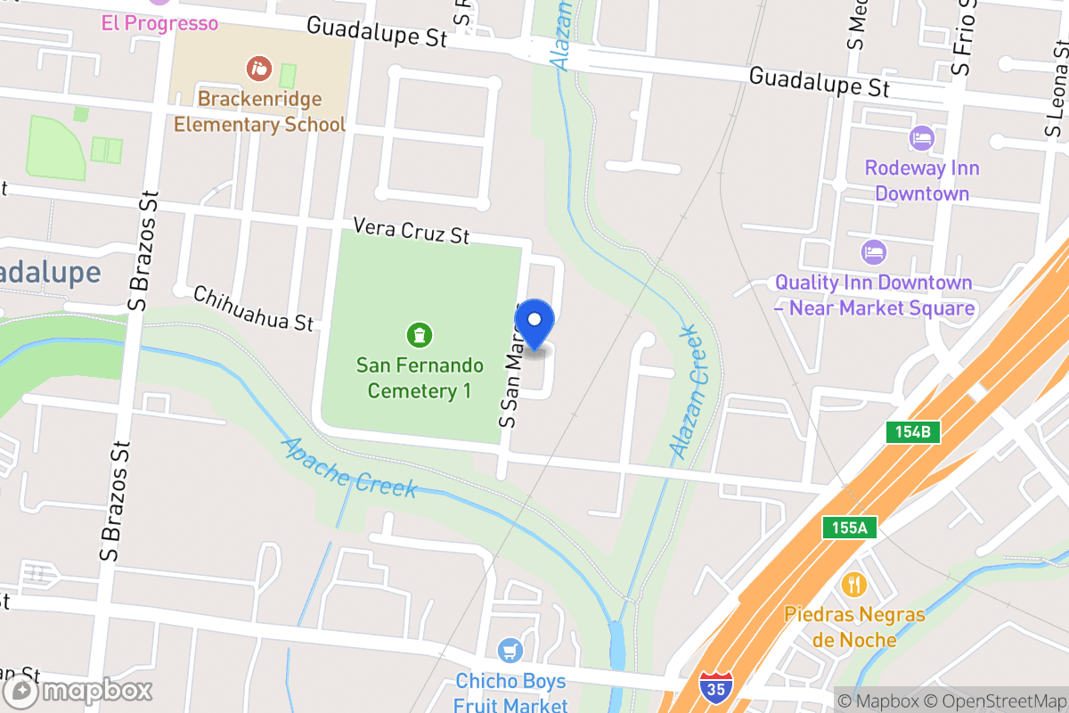 Map of 1128 S San Marcos