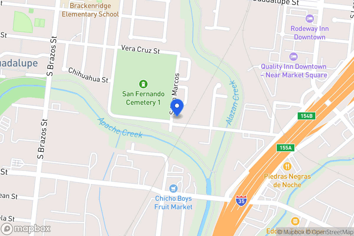 Map of 1224 S San Marcos