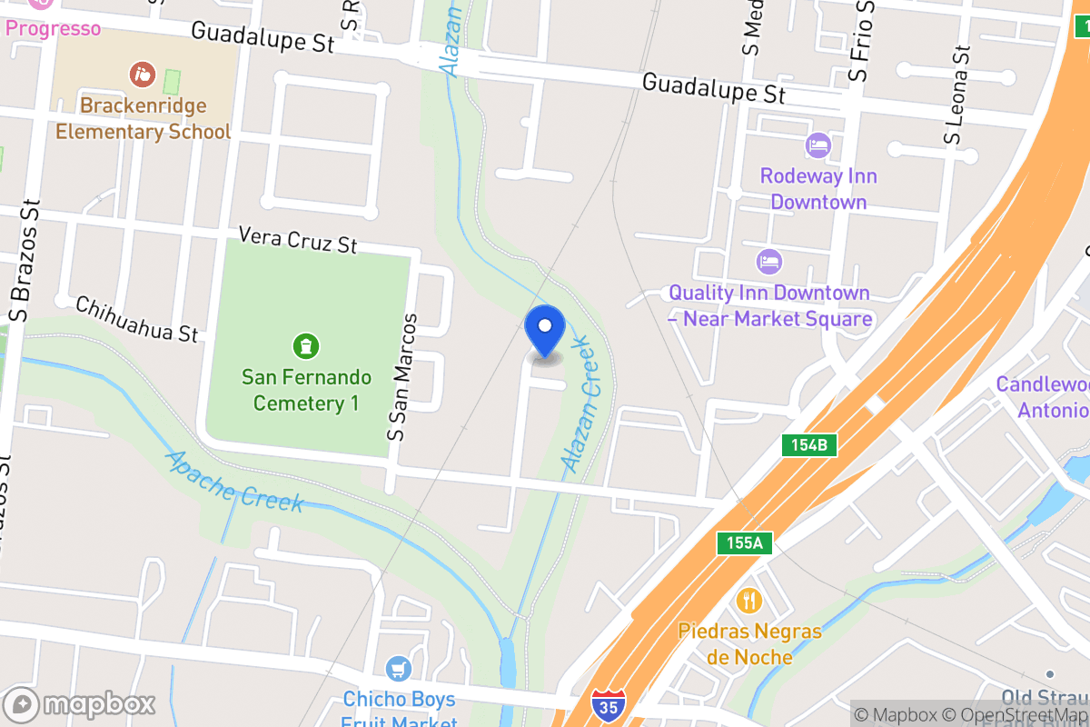 Map of 1120 S Comal