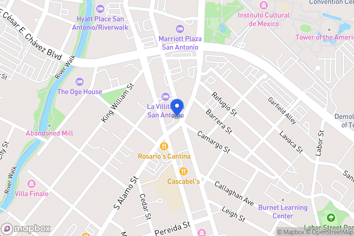 Map of 816 S Saint Marys St