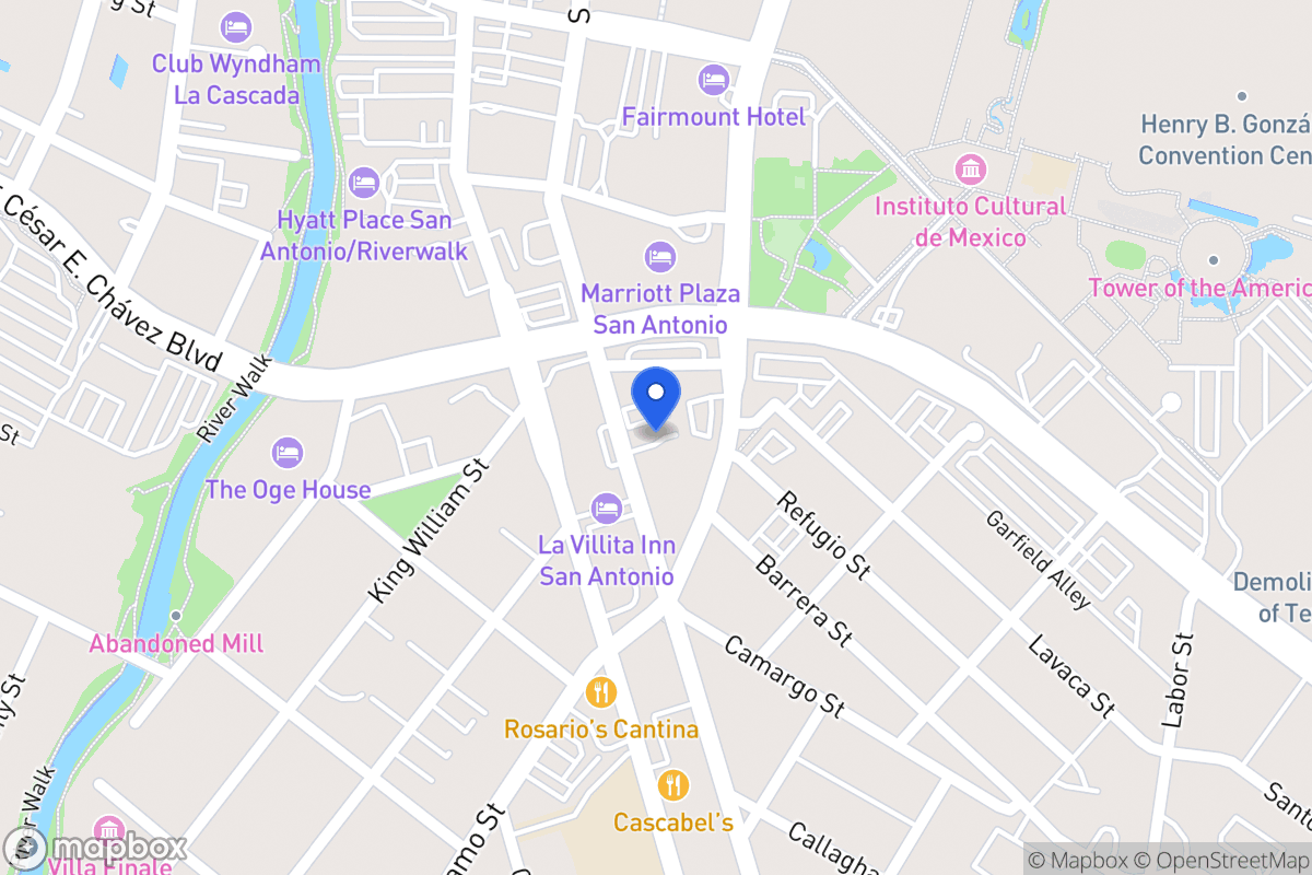 Map of 516 S Presa St