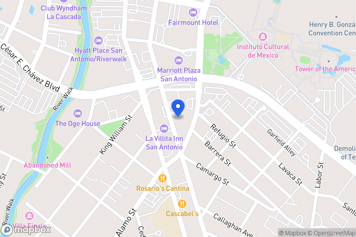Map of 526 S Presa St