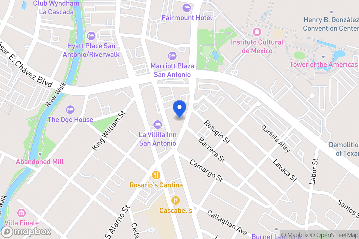 Map of 713 S Alamo St