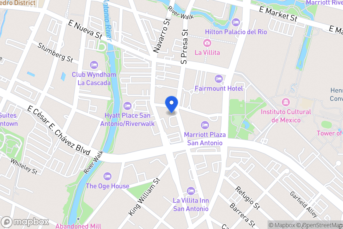 Map of 405 S Presa St