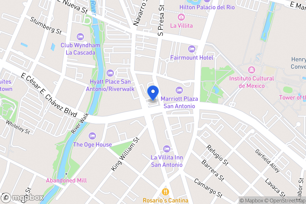 Map of 427 S Presa St