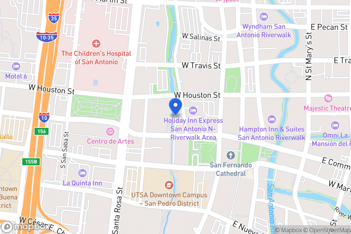 Map of 311 W Commerce St