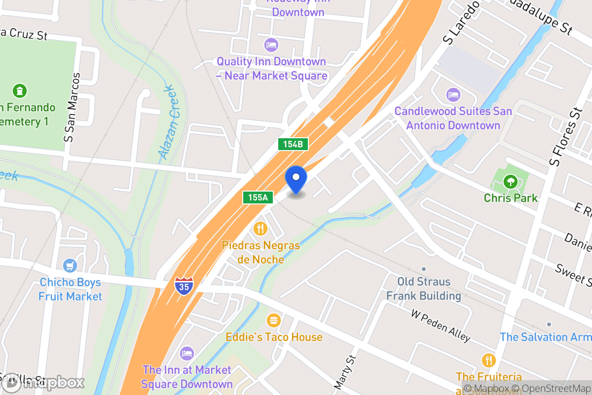 Map of 1232 S Laredo St
