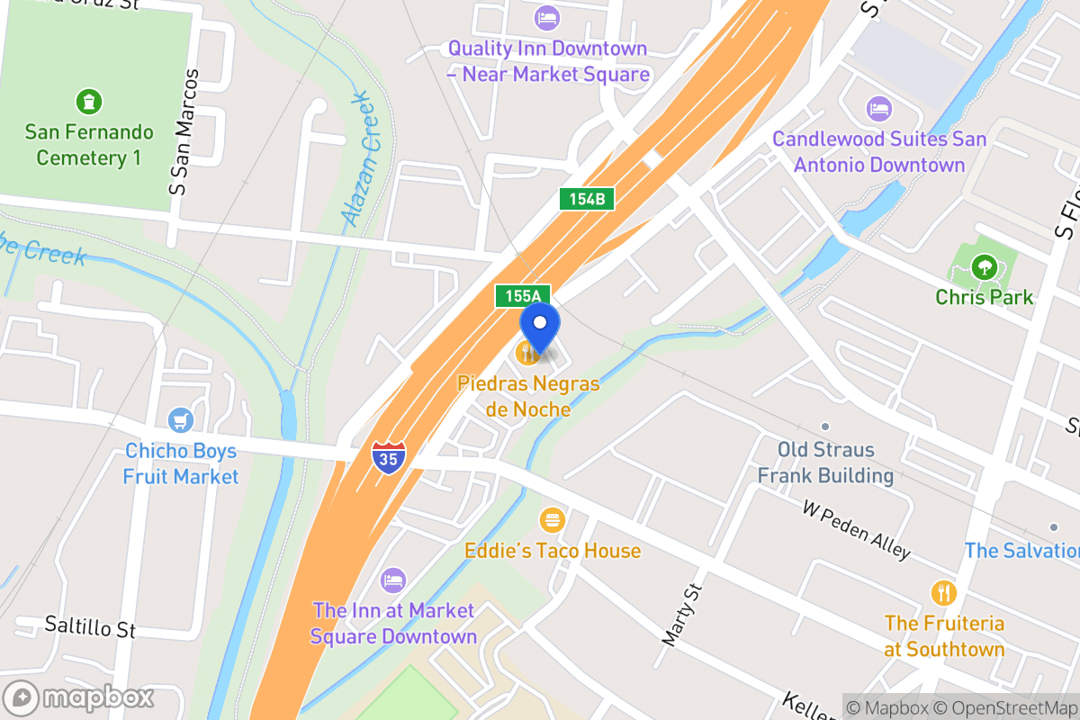 Map of 1312 S Laredo St