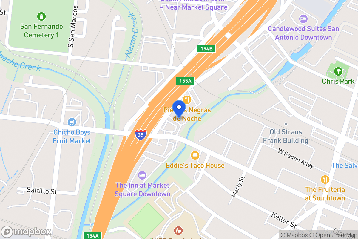 Map of 1330 S Laredo St