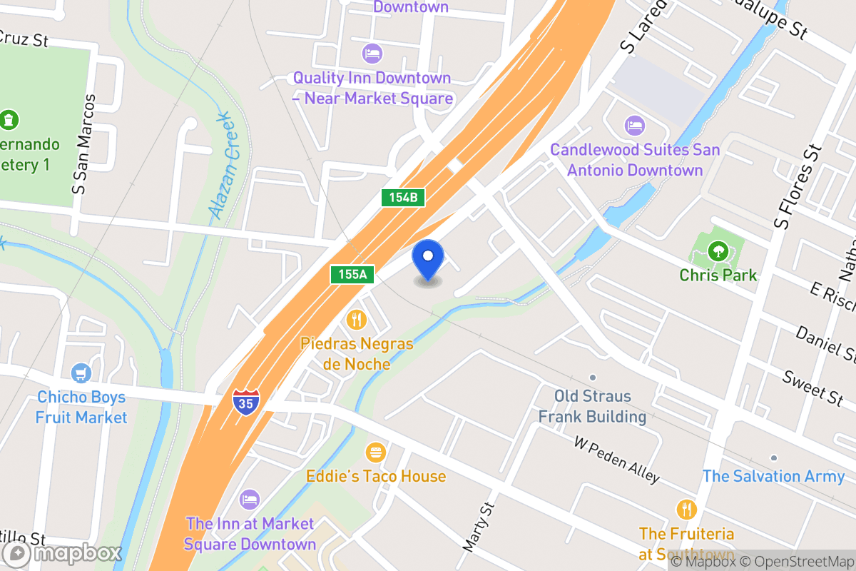Map of 1230 S Laredo St