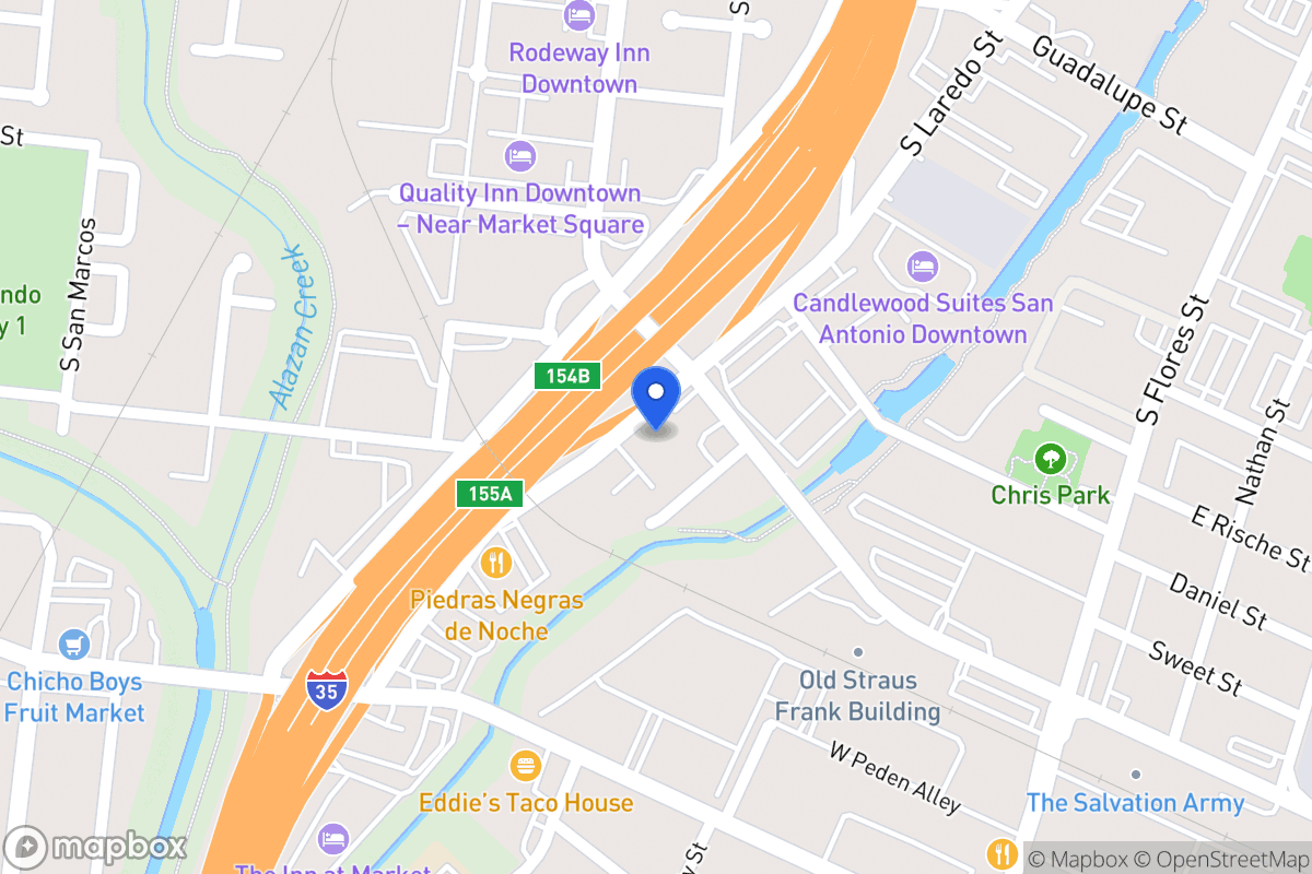Map of 1214 S Laredo St
