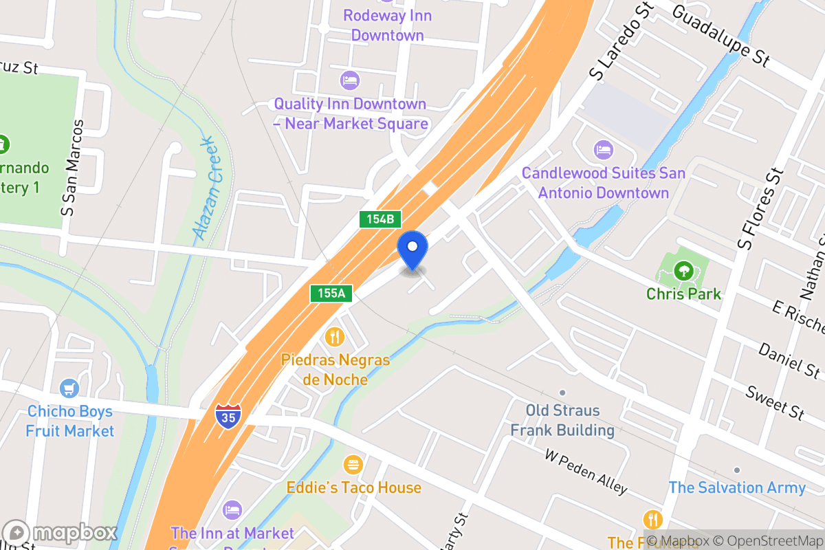 Map of 1222 S Laredo St