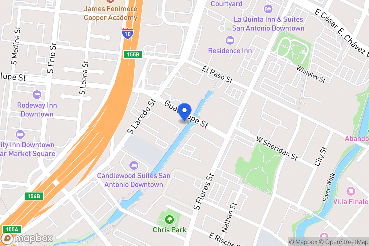 Map of 130  Guadalupe St