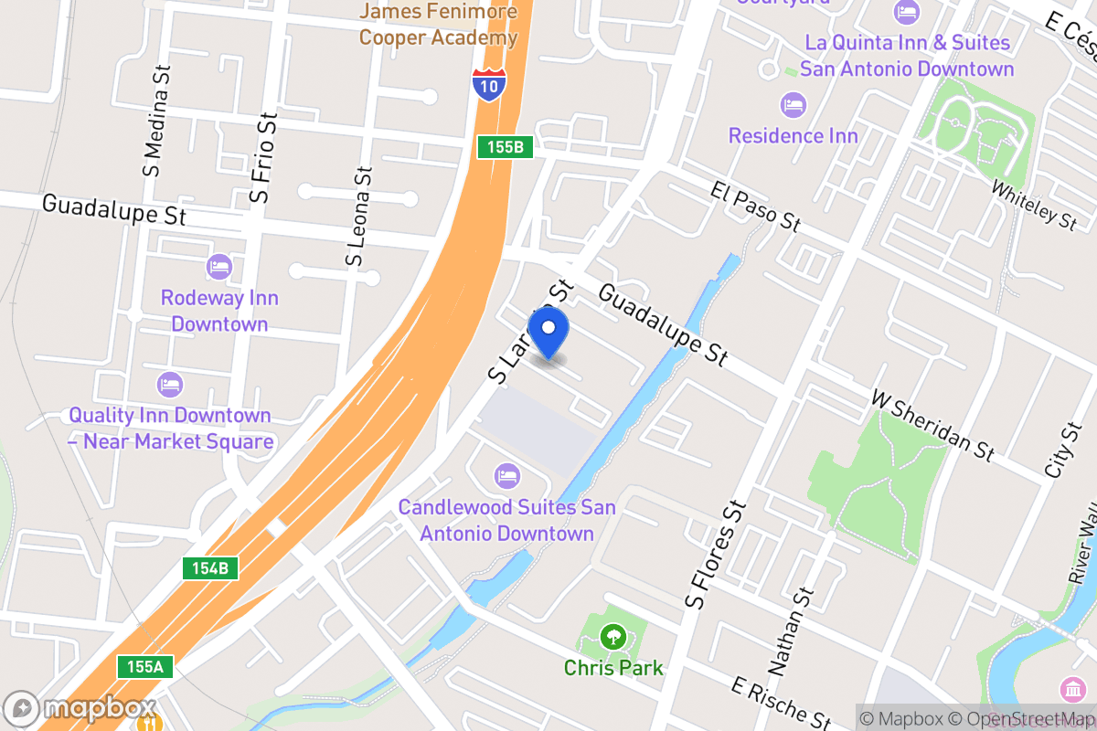 Map of 926 S Laredo St
