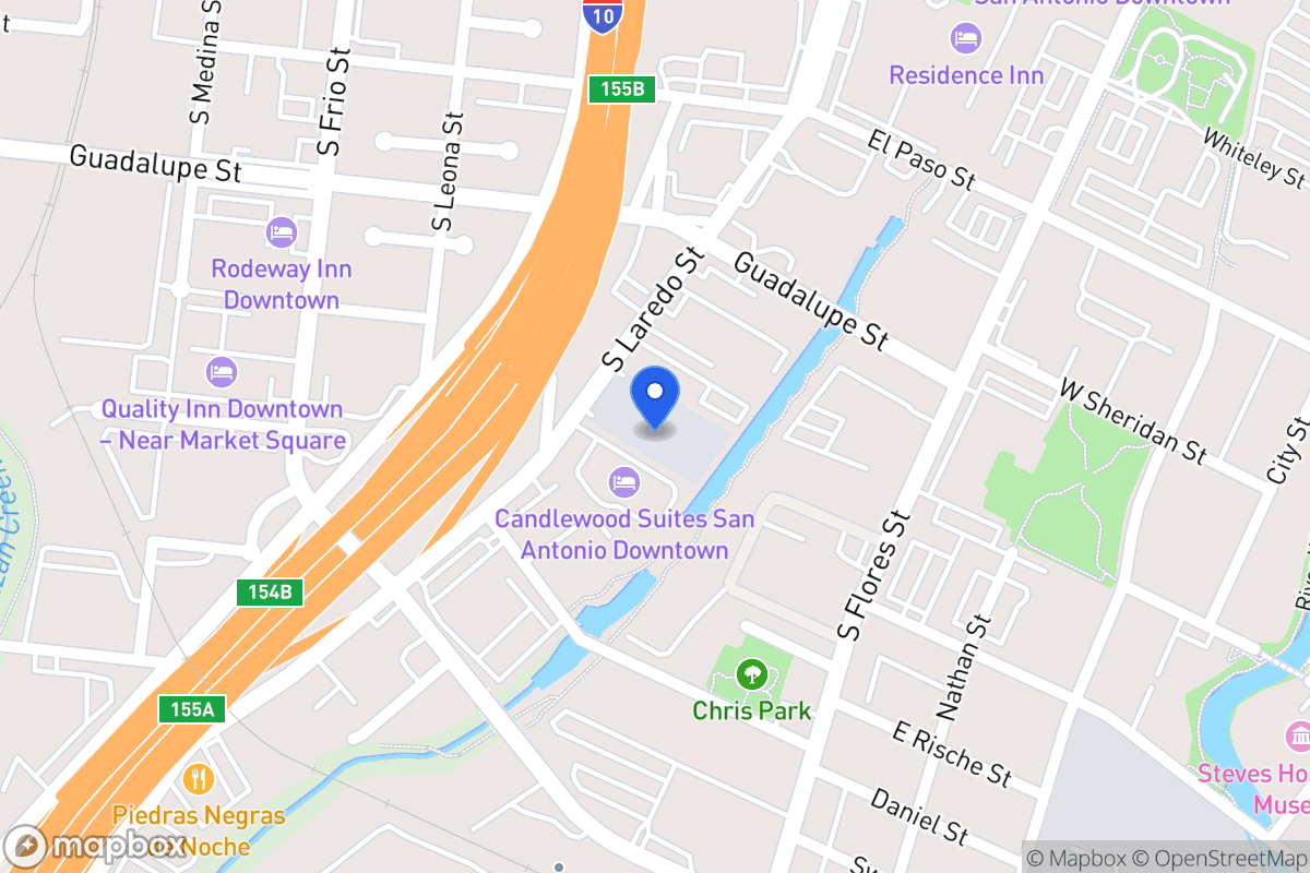 Map of 1012 S Laredo St