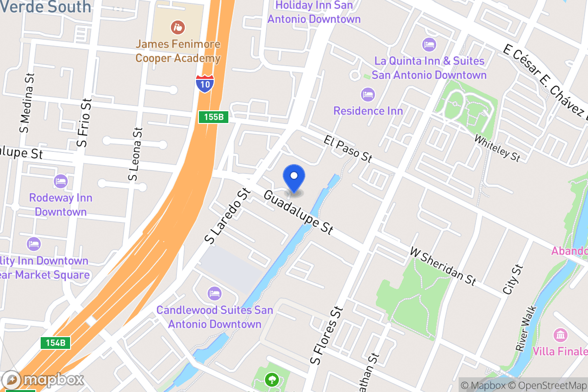 Map of 145  Guadalupe St