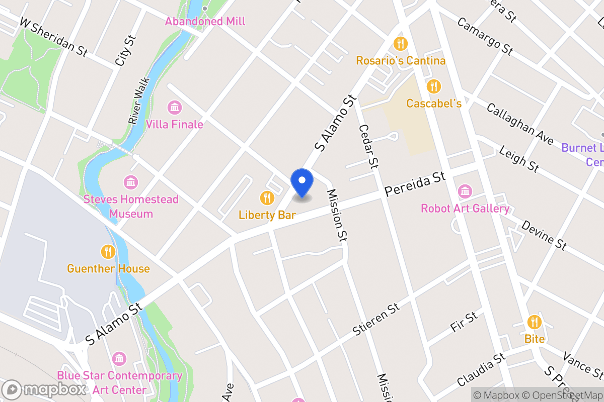 Map of 1114 S Alamo St