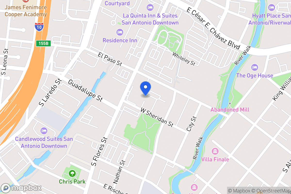 Map of 712 S Flores St