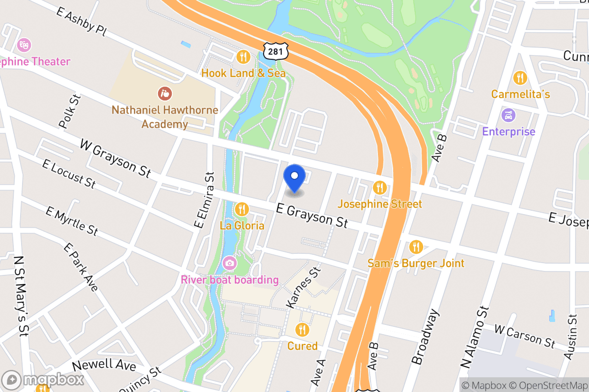 Map of 127 E Grayson St