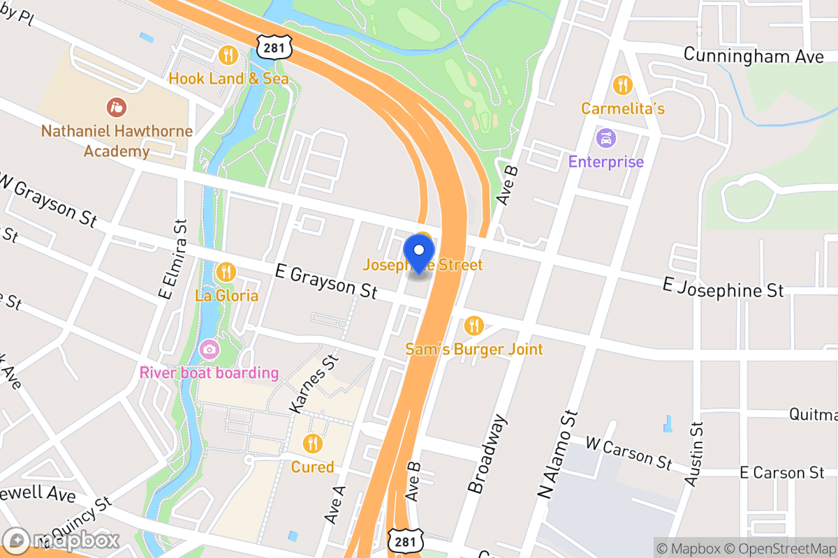 Map of 301 E Grayson St