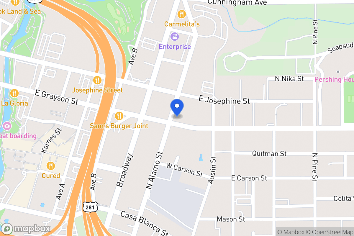 Map of 1900 N Alamo St