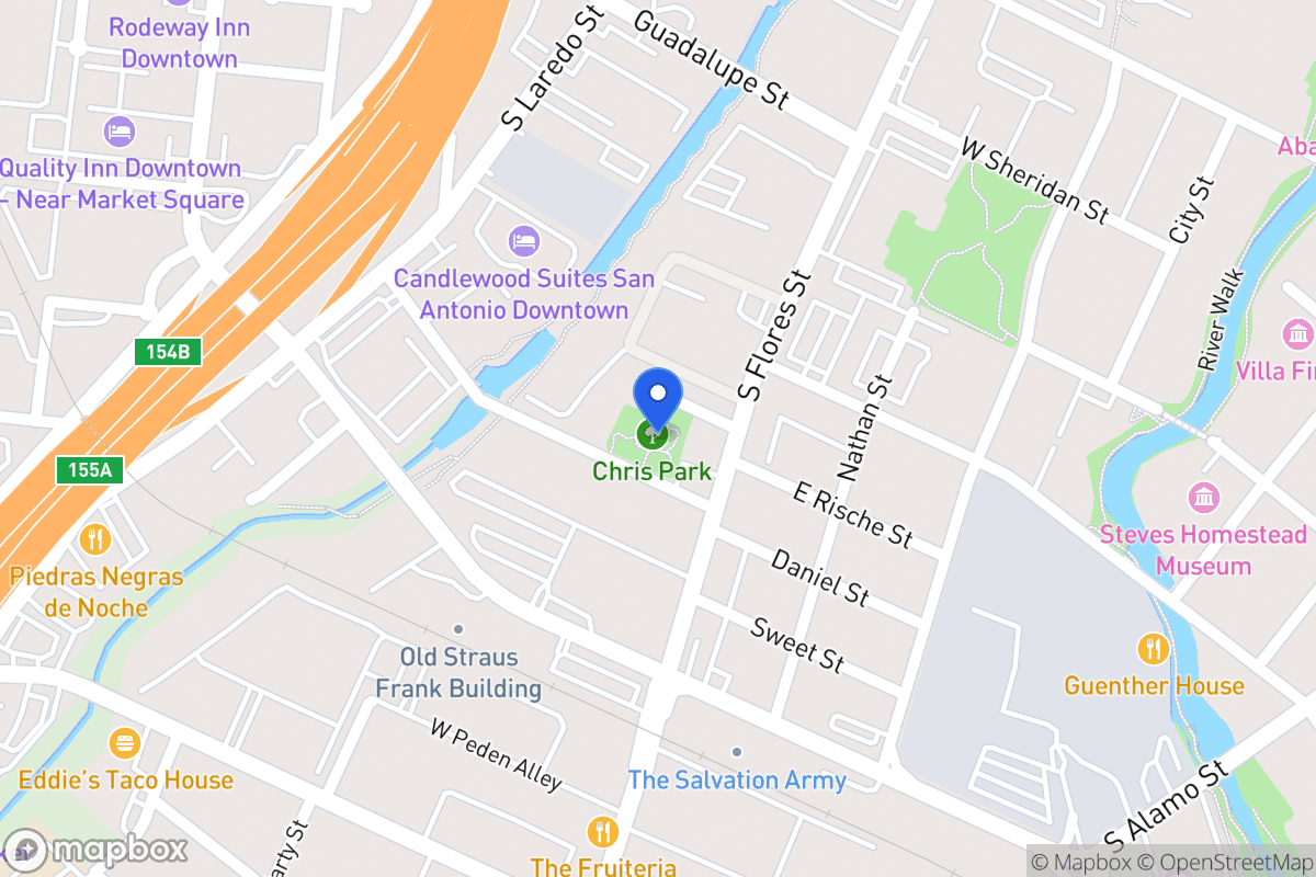 Map of 1101 S Flores St