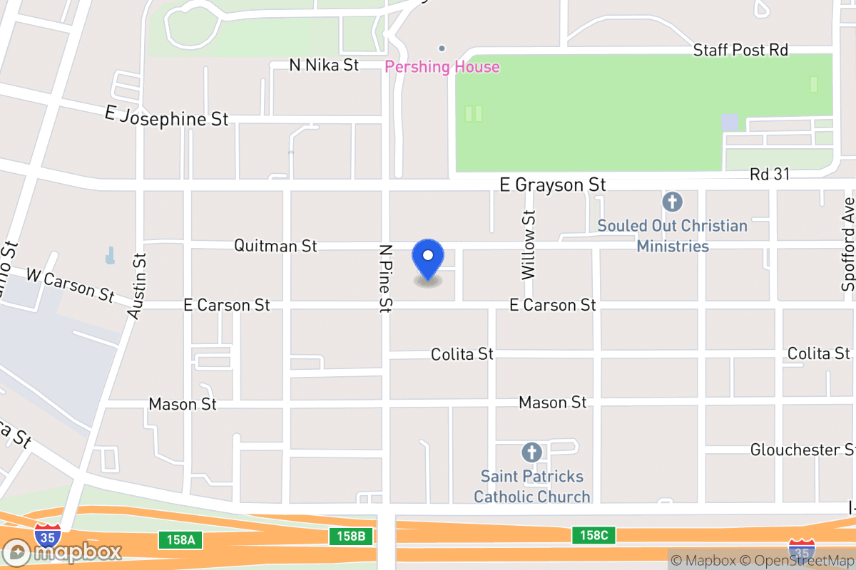 Map of 415 E Carson St