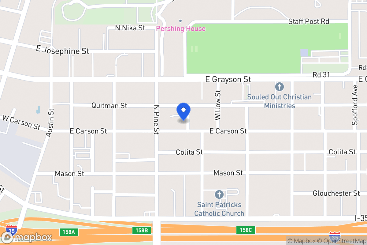 Map of 421 E Carson St