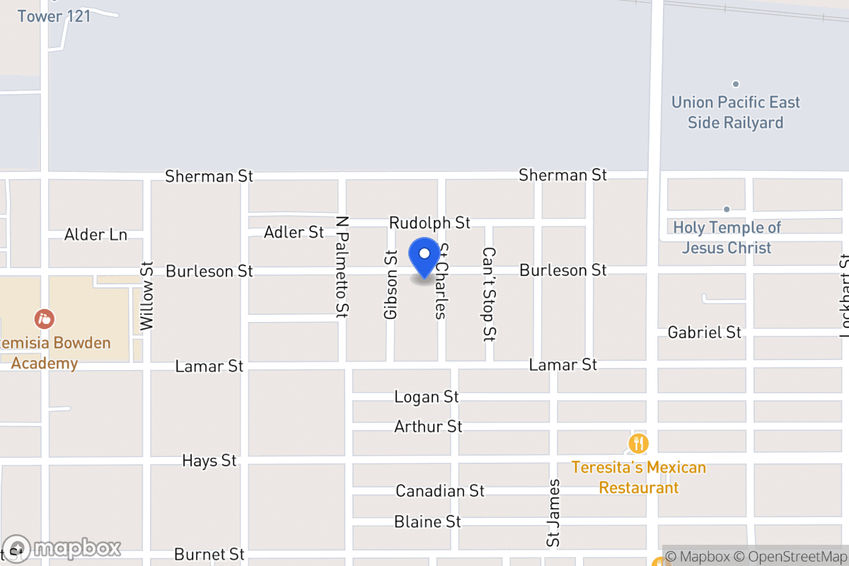 Map of 1030  Burleson
