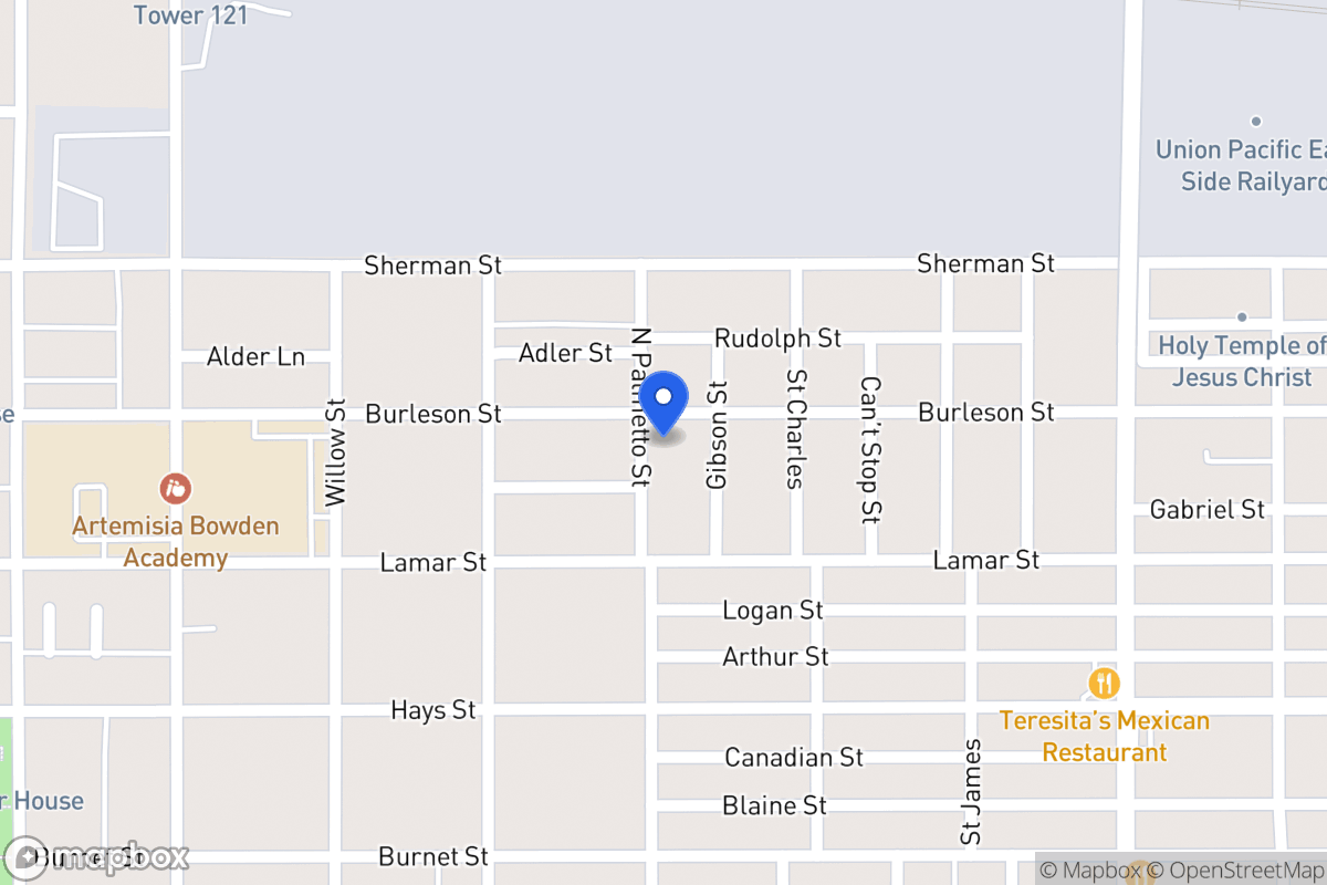 Map of 1000  Burleson