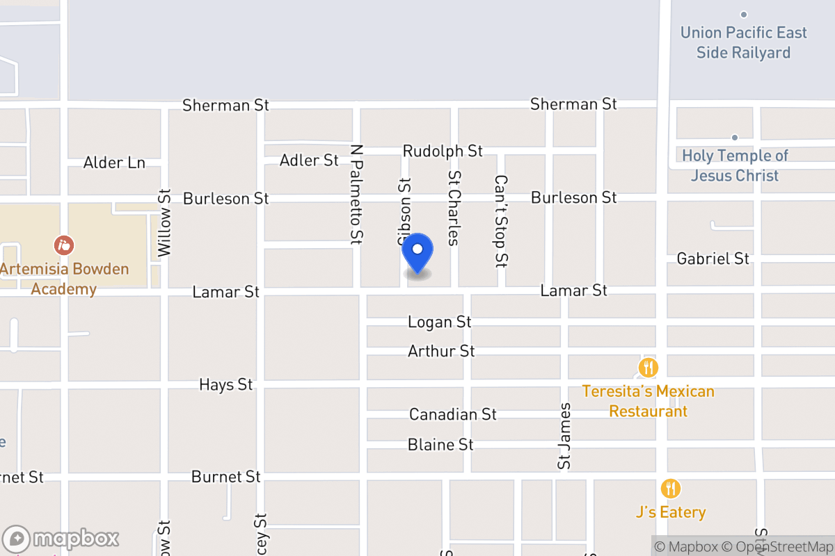 Map of 1021  Lamar