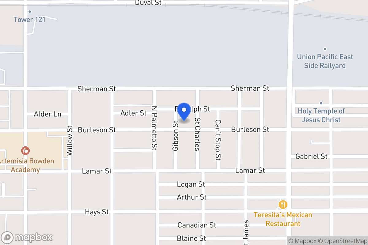 Map of 1025  Burleson