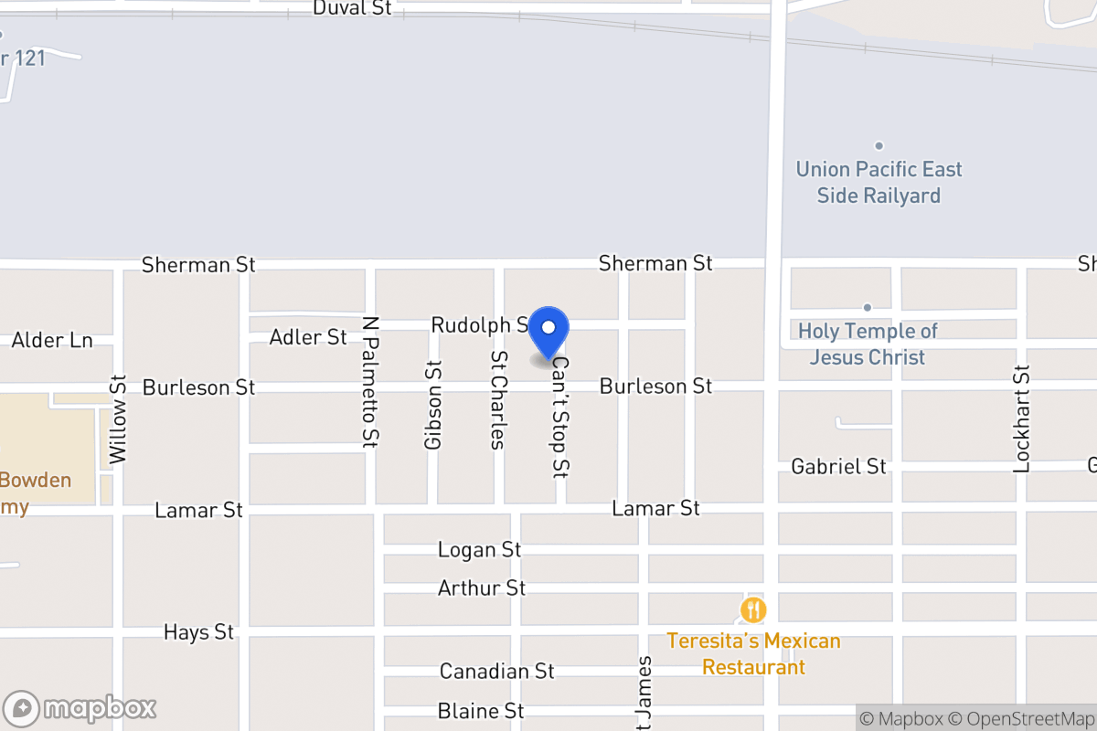 Map of 1113  Burleson St