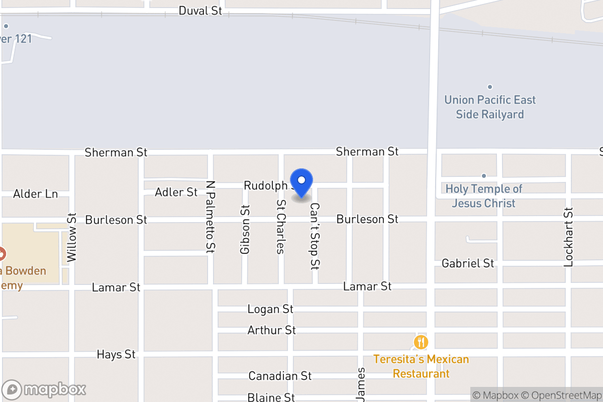 Map of 1109  Burleson