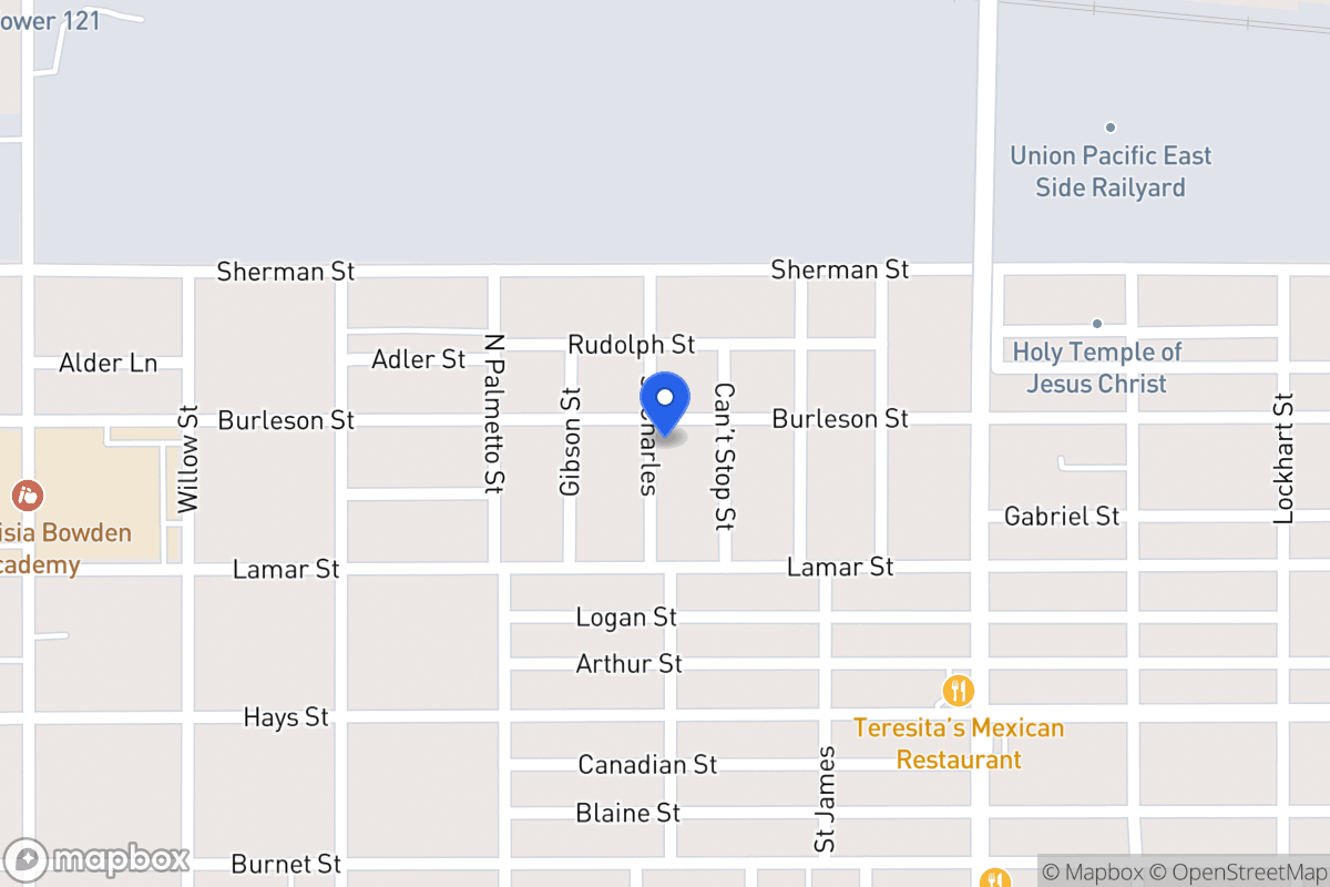 Map of 1102  Burleson