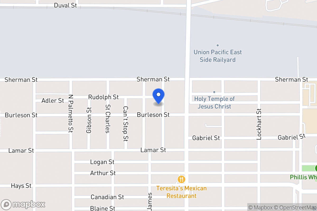 Map of 1213  Burleson