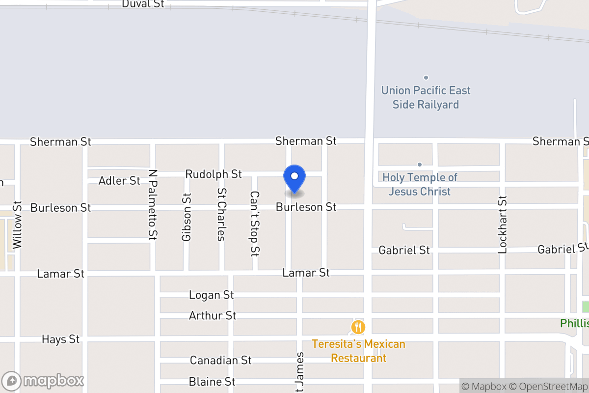 Map of Burleson St