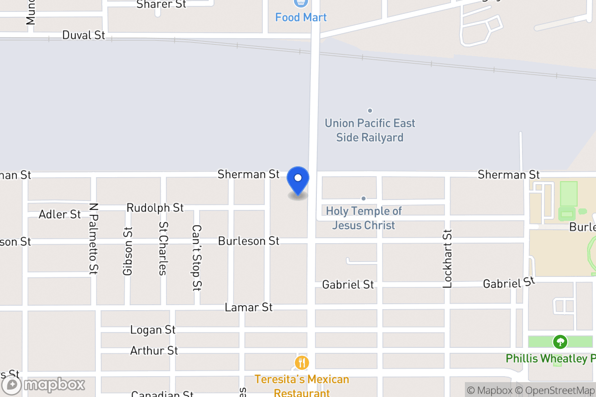 Map of 1121 N New Braunfels Ave