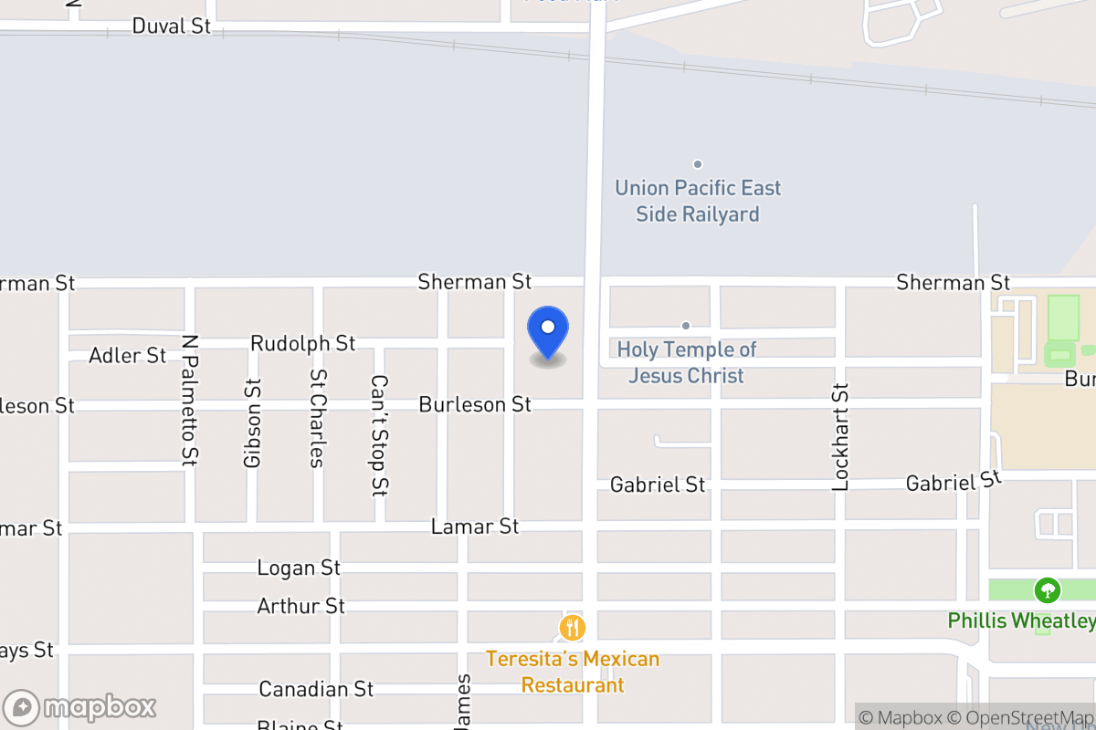 Map of 1103 N New Braunfels Ave
