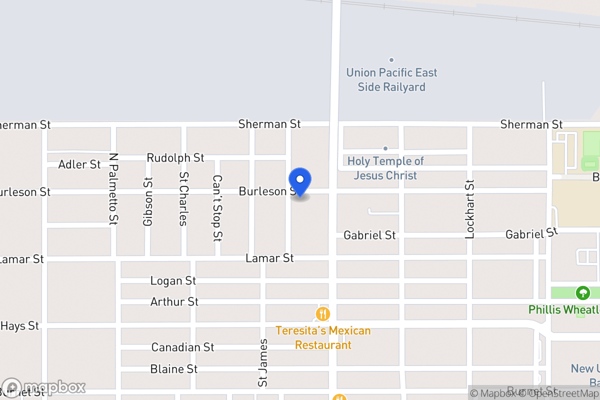 Map of 1222  Burleson