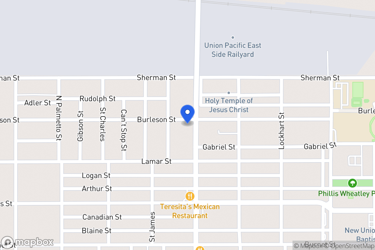 Map of 1029 N New Braunfels Ave