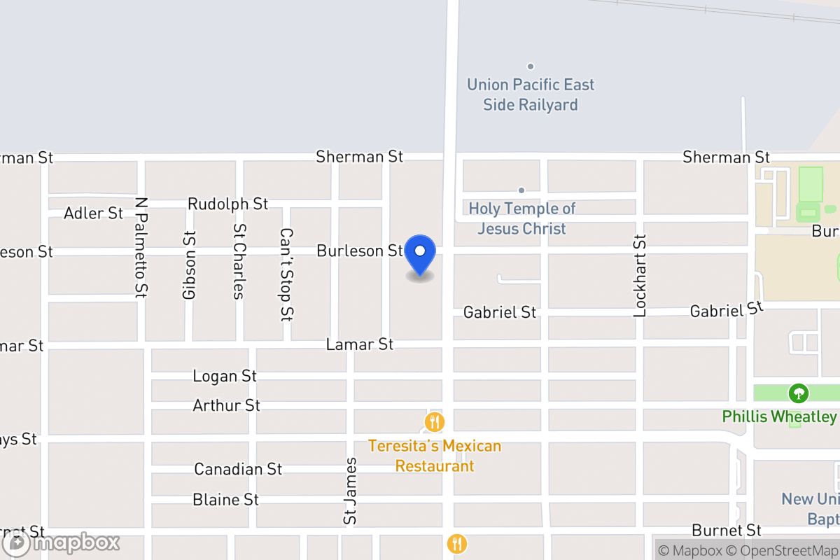 Map of 1019 N New Braunfels Ave