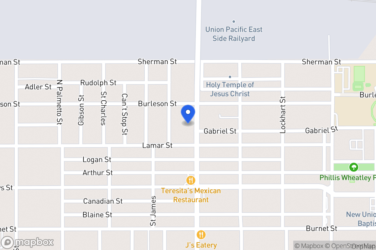 Map of 1017 N New Braunfels Ave
