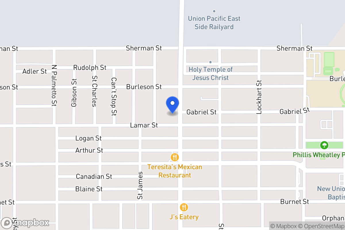 Map of 1009 N New Braunfels Ave