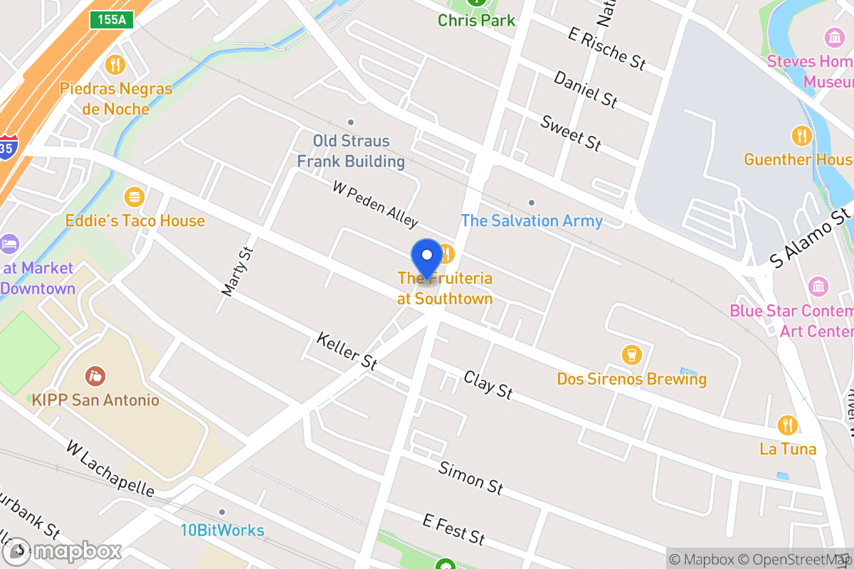 Map of 1425 S Flores St