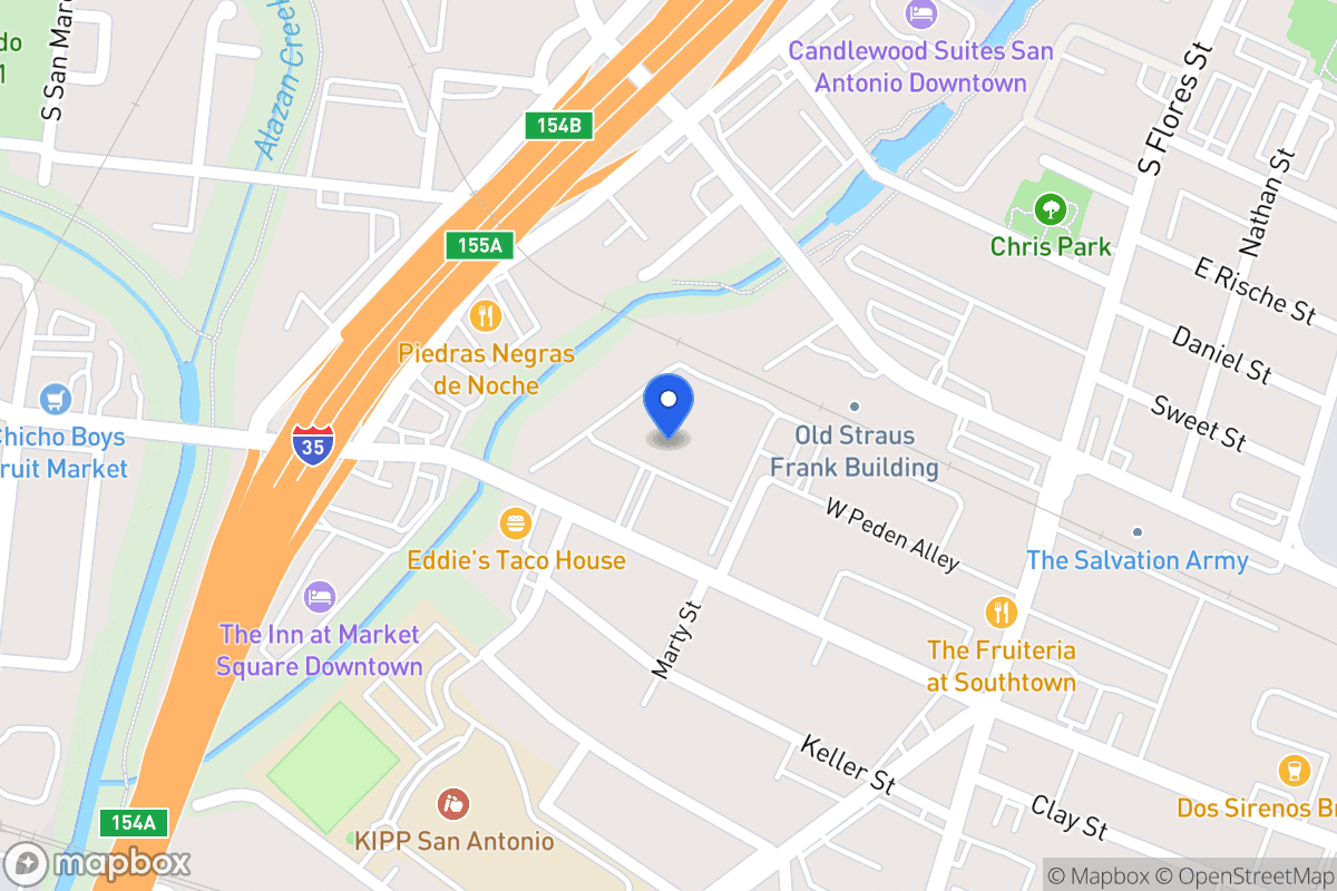 Map of 333 W Peden