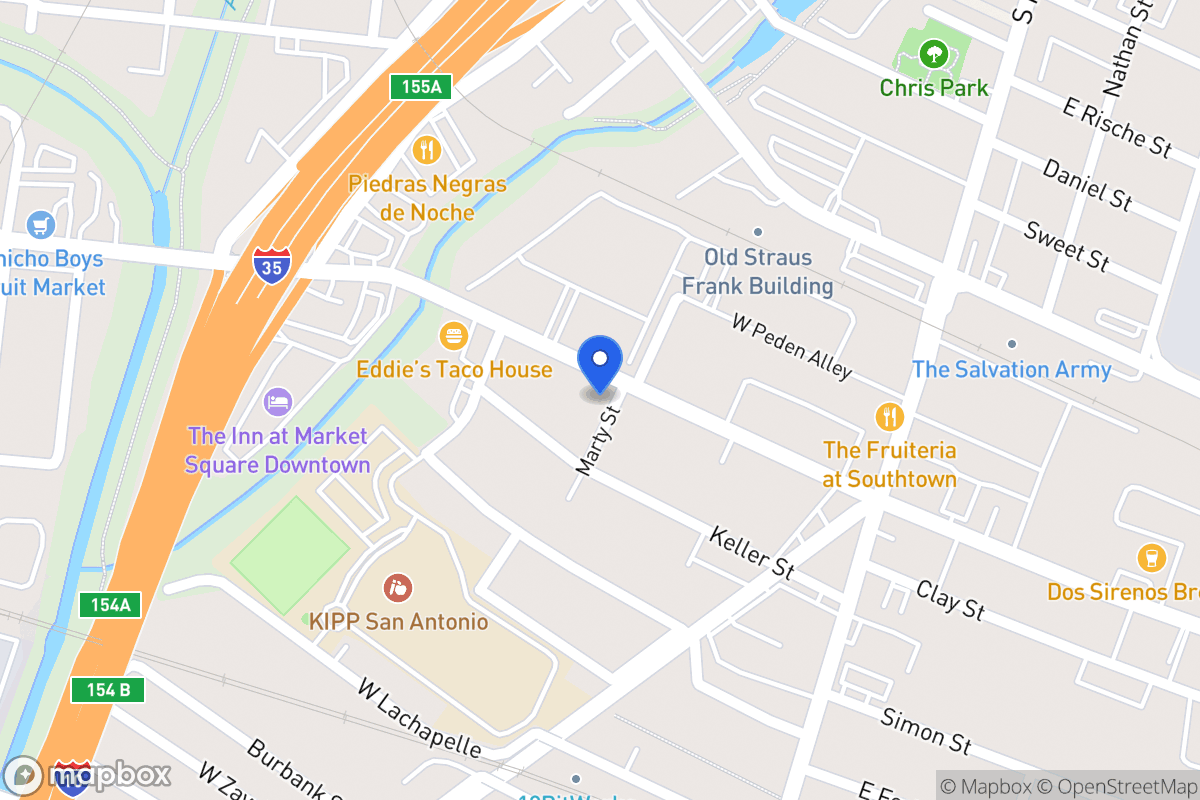 Map of 302 W Cevallos