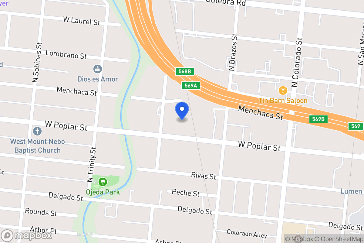 Map of 1531 W Poplar St