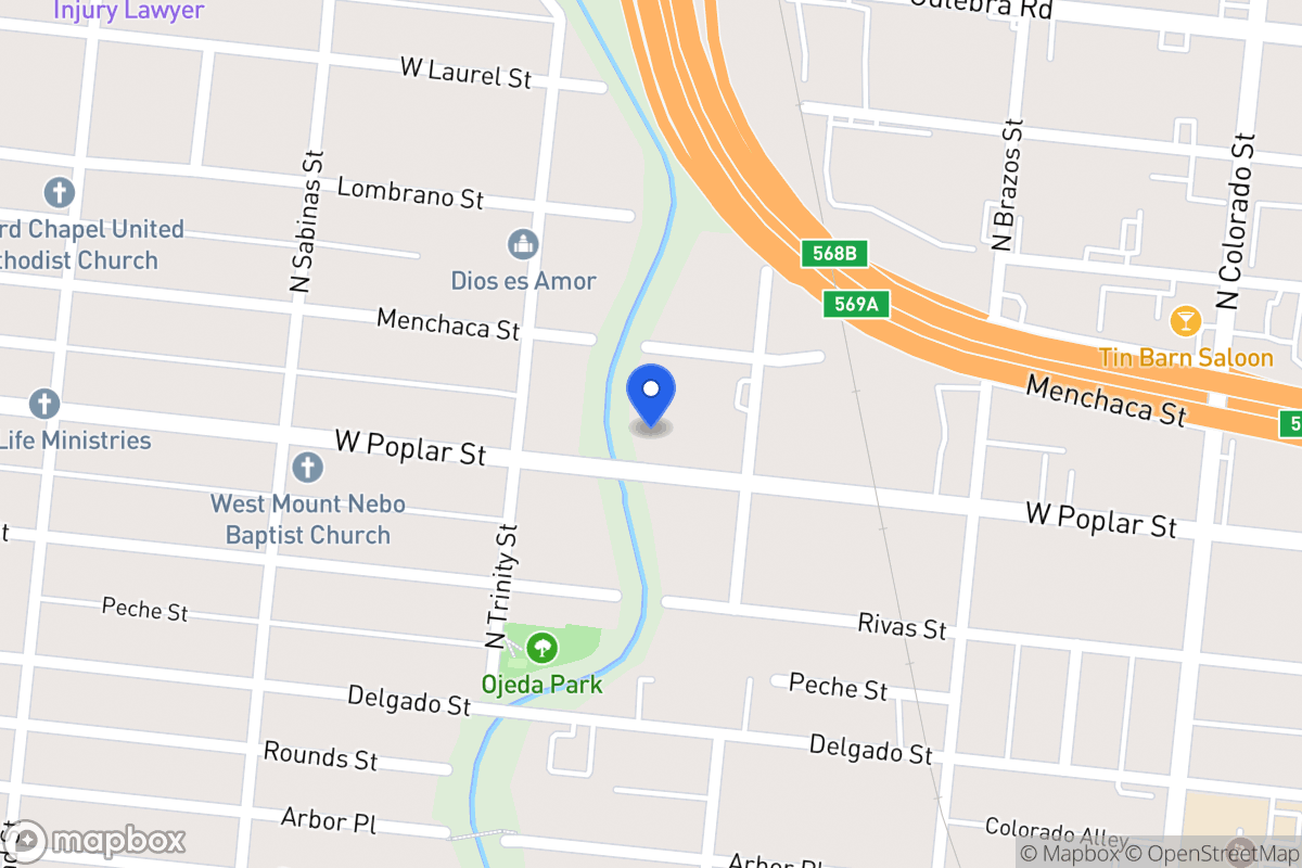 Map of 1619 W Poplar St
