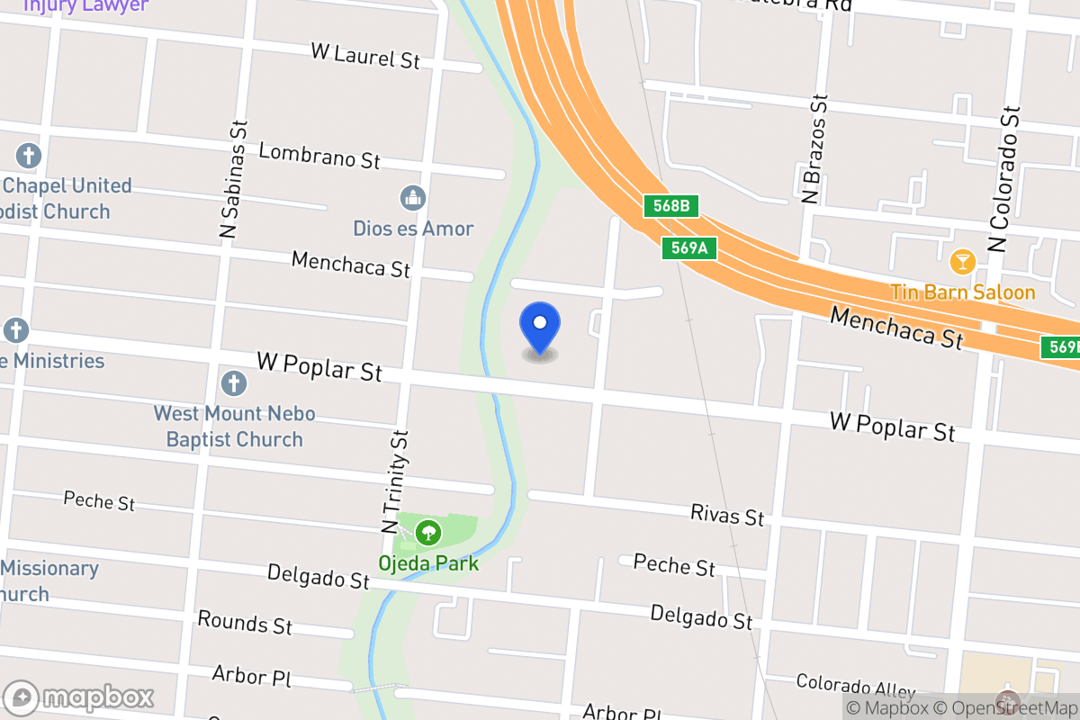 Map of 1615 W Poplar St